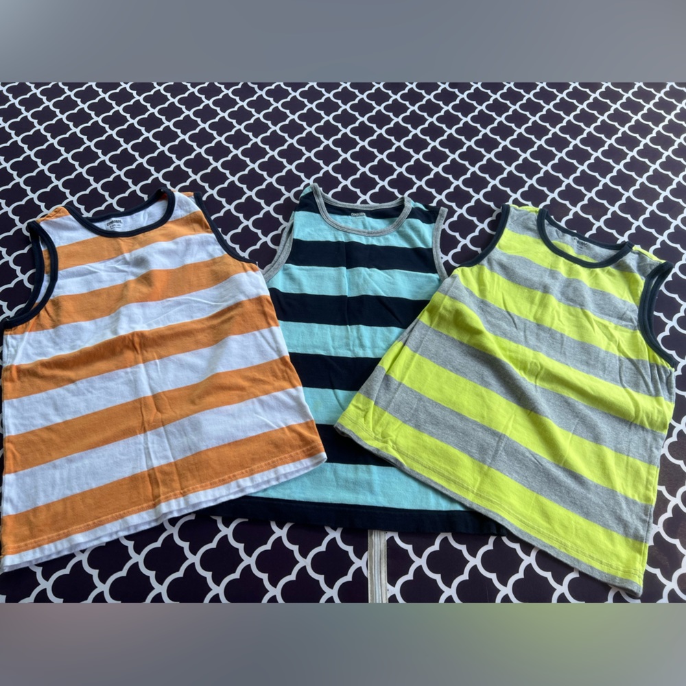 Gymboree stripe cotton tank tops